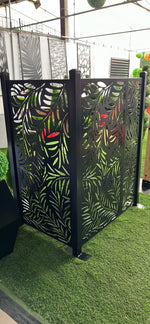 Metal Privacy Screen, Laser Cut Decorative Steel Panel, Metal Fencing, Metal Posts