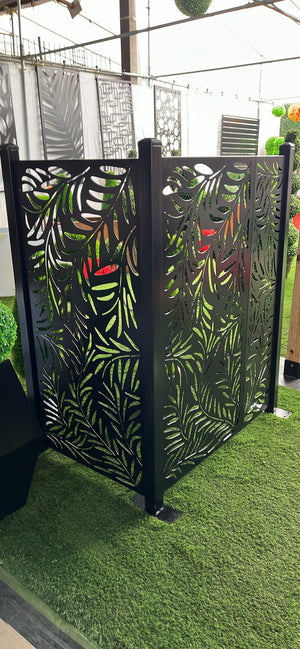 Metal Privacy Screen, Laser Cut Decorative Steel Panel, Metal Fencing, Metal Posts