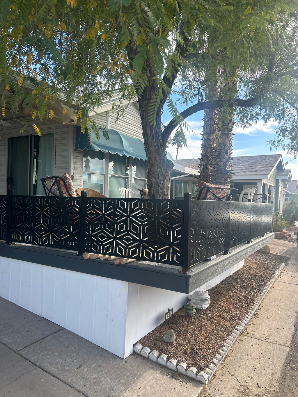 Metal Privacy Screen, Laser Cut Decorative Steel Panel, Metal Fencing, Metal Posts