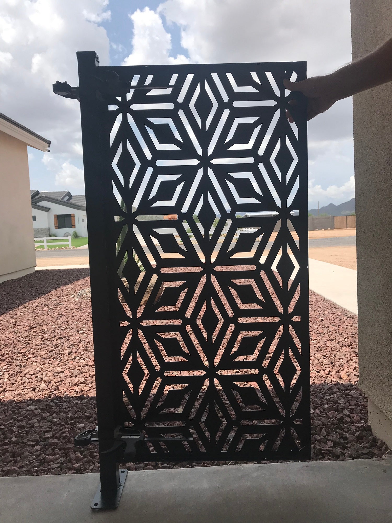 Metal Privacy Screen, Laser Cut Decorative Steel Panel, Metal Fencing, Metal Posts