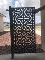 Metal Privacy Screen, Laser Cut Decorative Steel Panel, Metal Fencing, Metal Posts