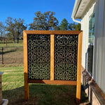 Metal Privacy Screen, Laser Cut Decorative Steel Panel, Metal Fencing, Metal Posts