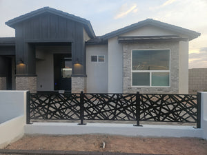 Metal Privacy Screen, Laser Cut Decorative Steel Panel, Metal Fencing, Metal Posts