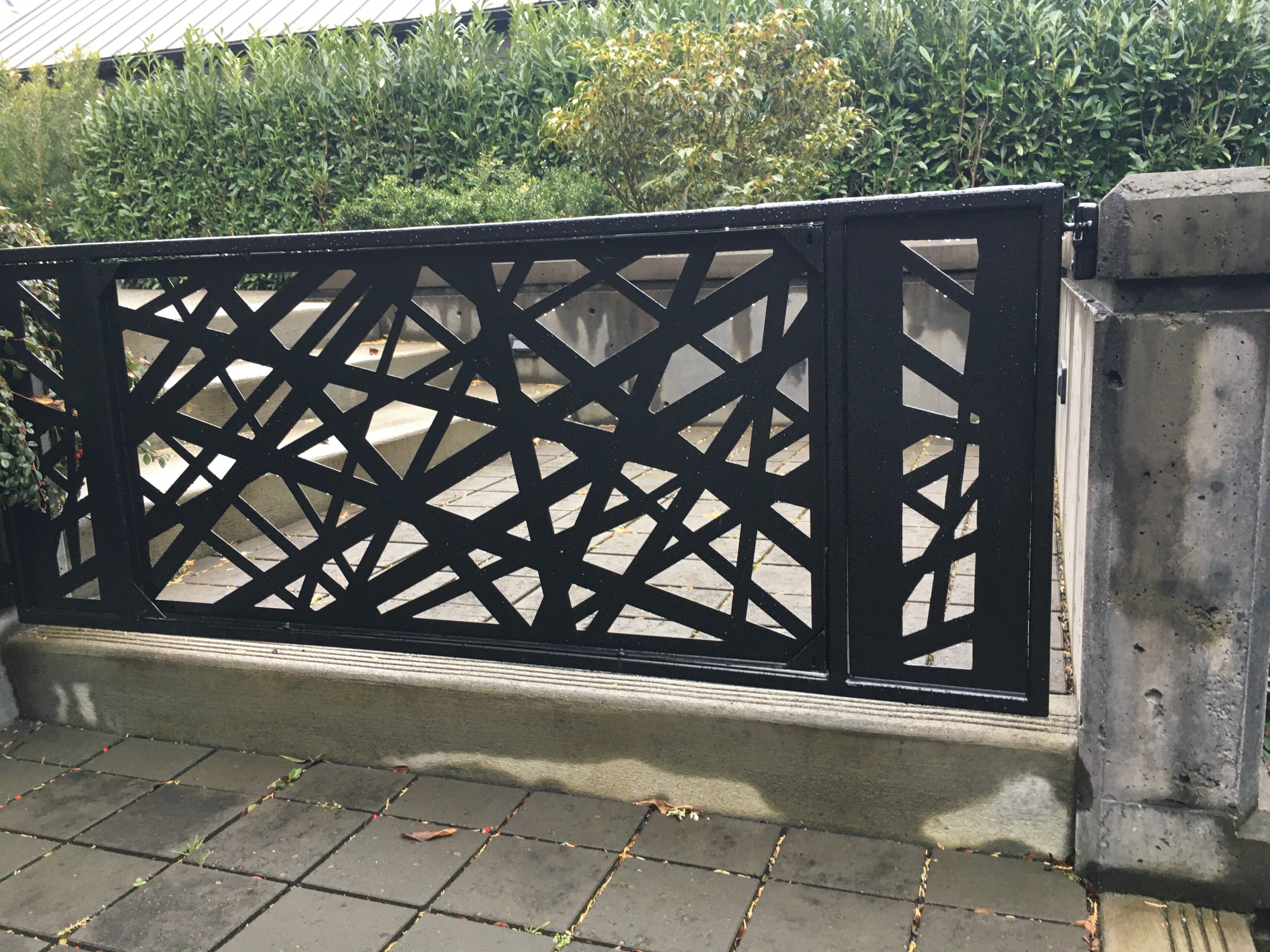Metal Privacy Screen, Laser Cut Decorative Steel Panel, Metal Fencing, Metal Posts