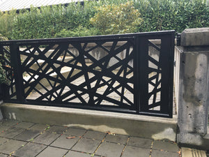 Metal Privacy Screen, Laser Cut Decorative Steel Panel, Metal Fencing, Metal Posts