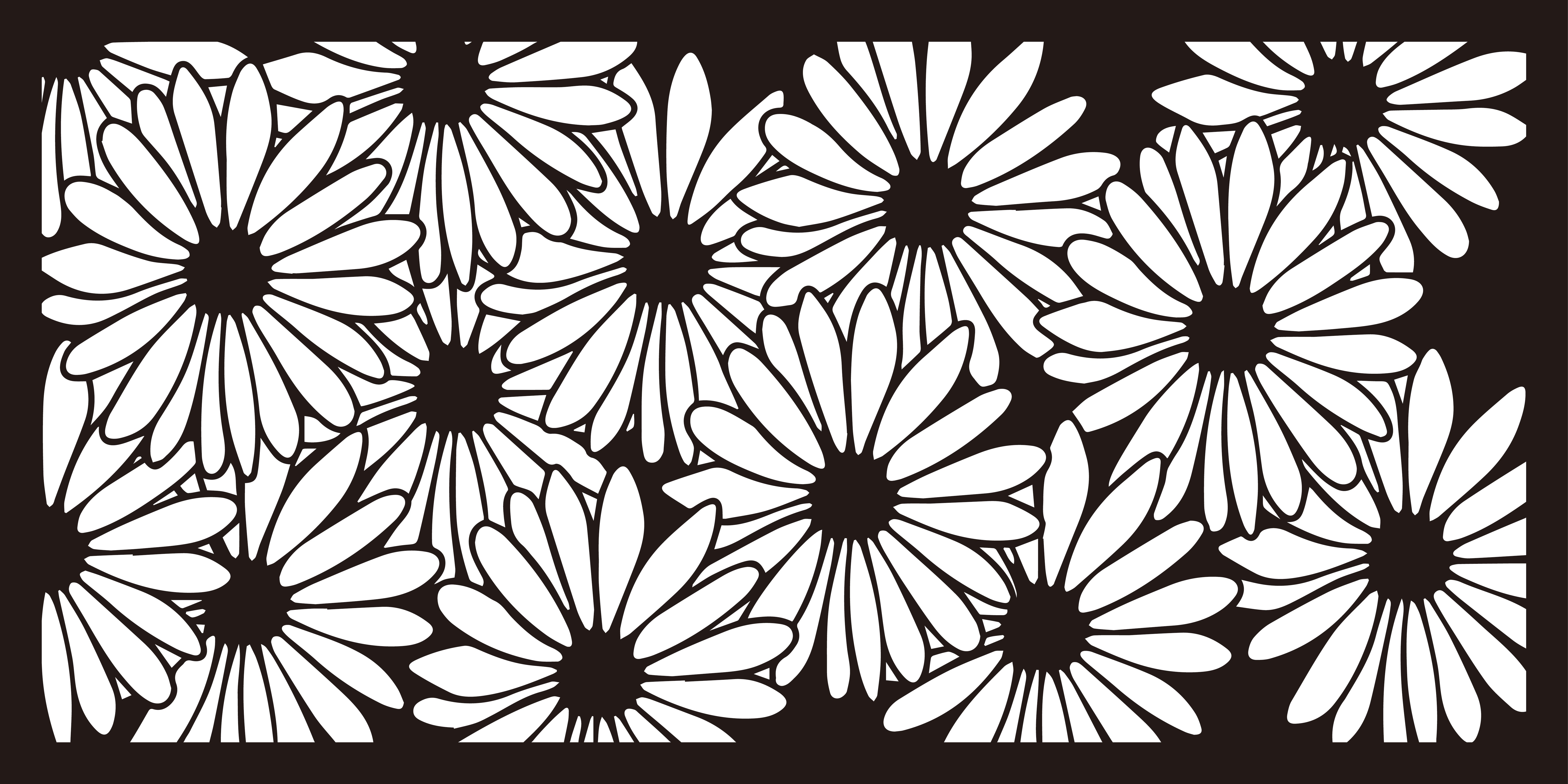 Metal Privacy Screen, Laser Cut Decorative Steel Privacy Panel Metal Fencing, Panel Screen,48"x24"