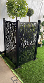 Metal Privacy Screen, Laser Cut Decorative Steel Panel, Metal Fencing, Metal Posts