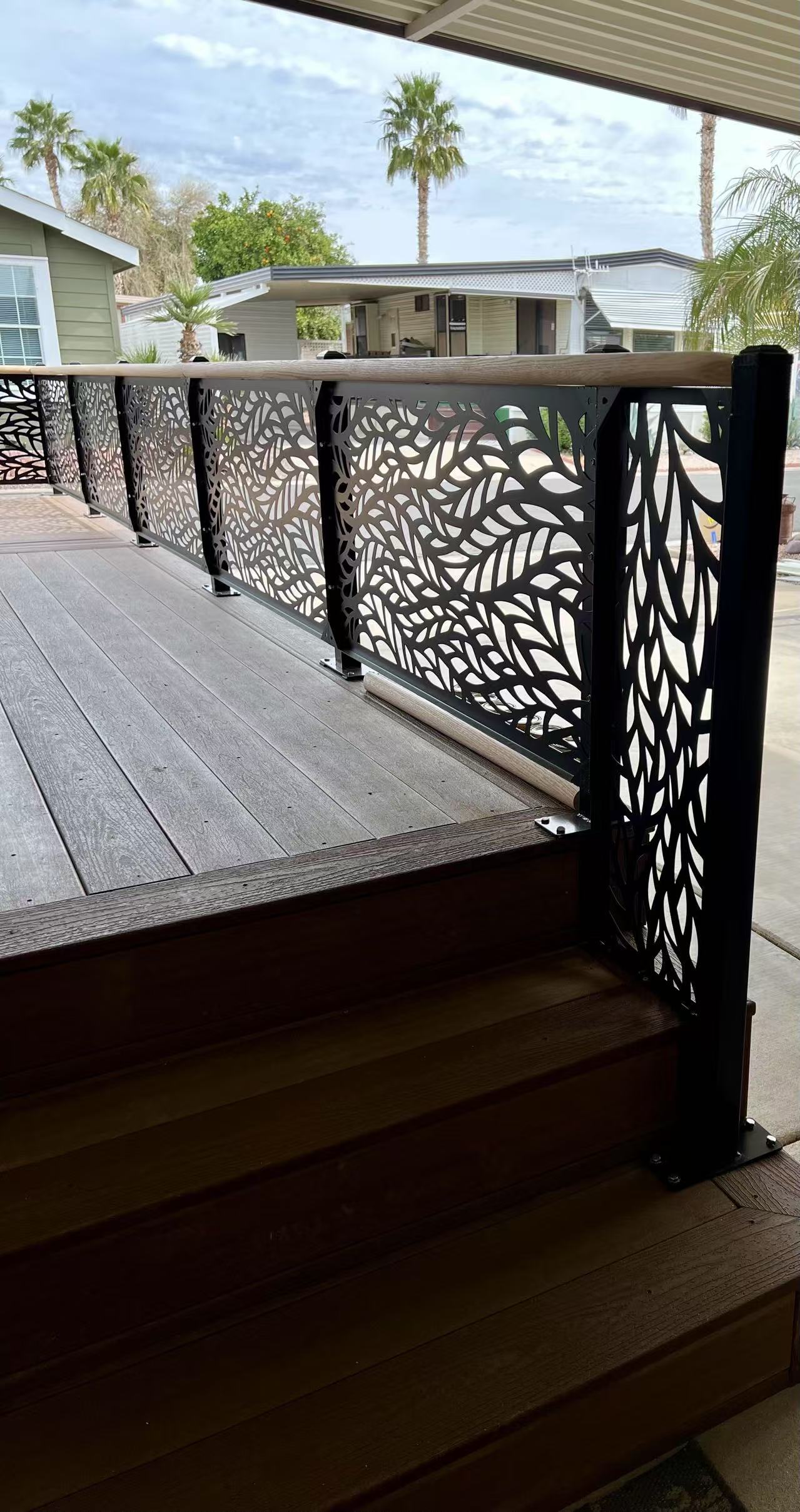 Metal Privacy Screen, Laser Cut Decorative Steel Panel, Metal Fencing, Metal Posts