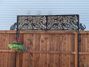 Metal Privacy Screen, Laser Cut Decorative Steel Panel, Metal Fencing, Metal Posts
