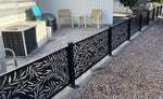 Metal Privacy Screen, Laser Cut Decorative Steel Panel, Metal Fencing, Metal Posts