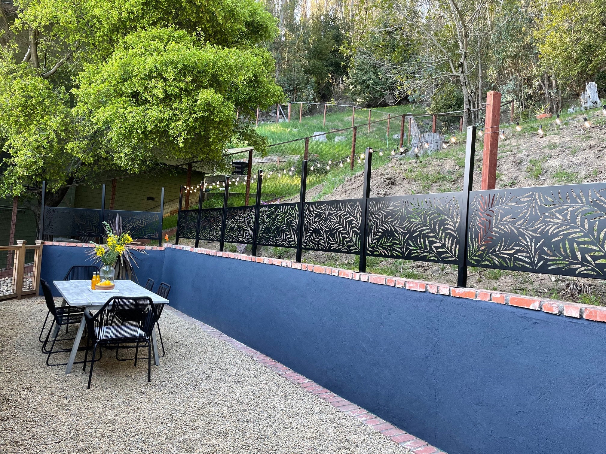 Metal Privacy Screen, Laser Cut Decorative Steel Panel, Metal Fencing, Metal Posts