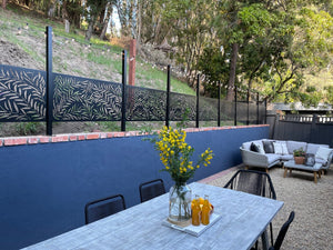 Metal Privacy Screen, Laser Cut Decorative Steel Privacy Panel Metal Fencing, Panel Screen,48"x24"