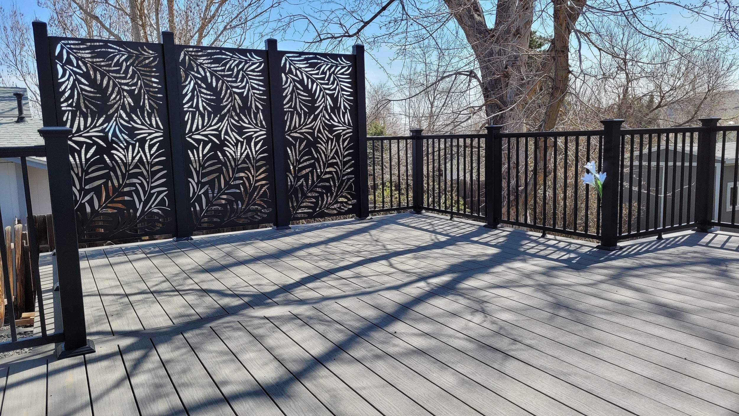 Metal Privacy Screen, Laser Cut Decorative Steel Panel, Metal Fencing, Metal Posts