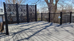 Metal Privacy Screen, Laser Cut Decorative Steel Panel, Metal Fencing, Metal Posts
