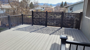 Metal Privacy Screen, Laser Cut Decorative Steel Panel, Metal Fencing, Metal Posts