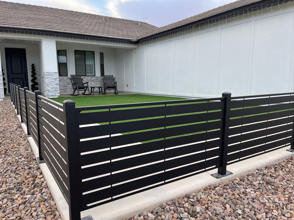 Metal Privacy Screen, Laser Cut Decorative Steel Panel, Metal Fencing, Metal Posts