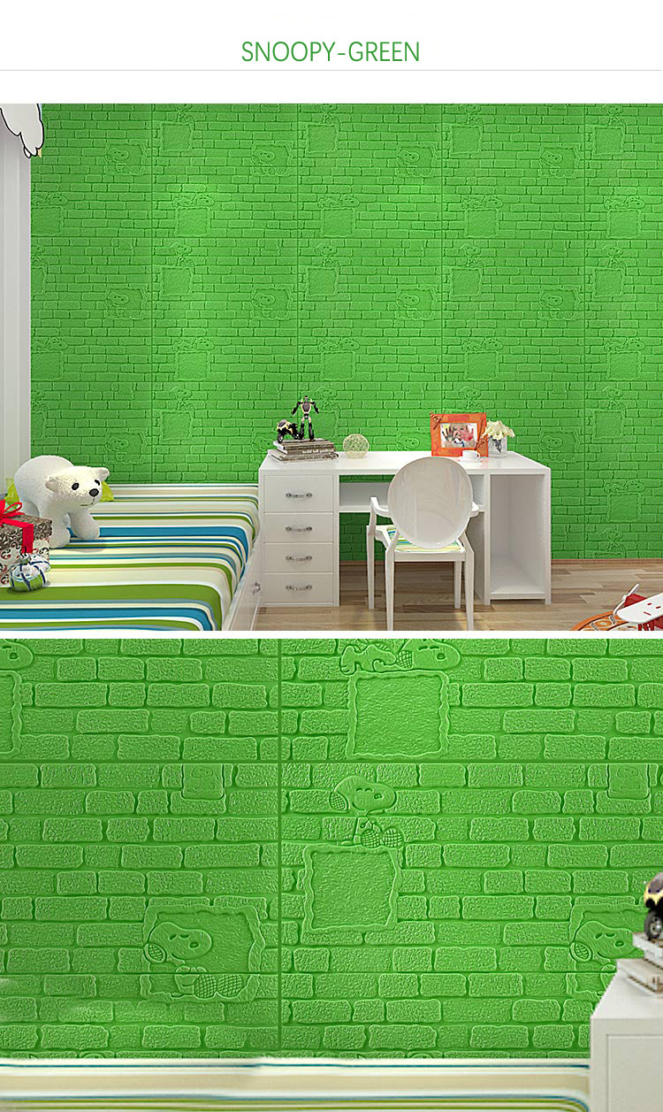 MountainSnow 3D Self-Adhesive Peel Stick Wallpaper, Wall Sticker For TV Walls/Sofa Background Decor, Snoopy Pattern