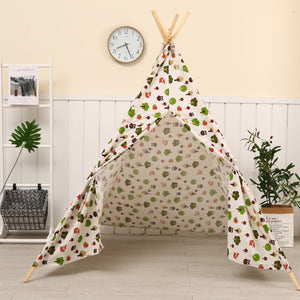 MountainSnow Indian Teepee Tent for Kids with Carry Case, Teepee Play Tent, for Girls and Boys, Indoor & Outdoor Playing