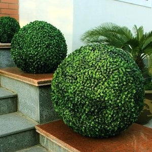 MountainSnow High Quality Artificial Boxwood Ball,  UV Protected Faux Greenery Ball, Suitable for Both Outdoor and Indoor Use
