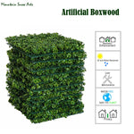Artificial Boxwood Panels Topiary Hedge Plant UV Protected Privacy Screen Outdoor Indoor Use Garden Fence Backyard Home Decor 20"x20"
