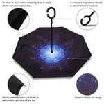 Inverted Umbrella Umbrella Windproof, Reverse Umbrella, Umbrellas for Women with UV Protection, Upside Down Umbrella with C-Handle 2PACK
