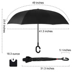 Inverted Umbrella Umbrella Windproof Reverse Umbrella, Umbrellas for Women with UV Protection, Upside Down Umbrella with C-Handle  P39