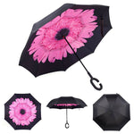 Inverted Umbrella Umbrella Windproof Reverse Umbrella, Umbrellas for Women with UV Protection, Upside Down Umbrella with C-Handle  P5
