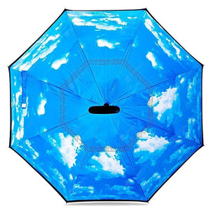 Inverted Umbrella Umbrella Windproof Reverse Umbrella, Umbrellas for Women with UV Protection, Upside Down Umbrella with C-Handle  P17