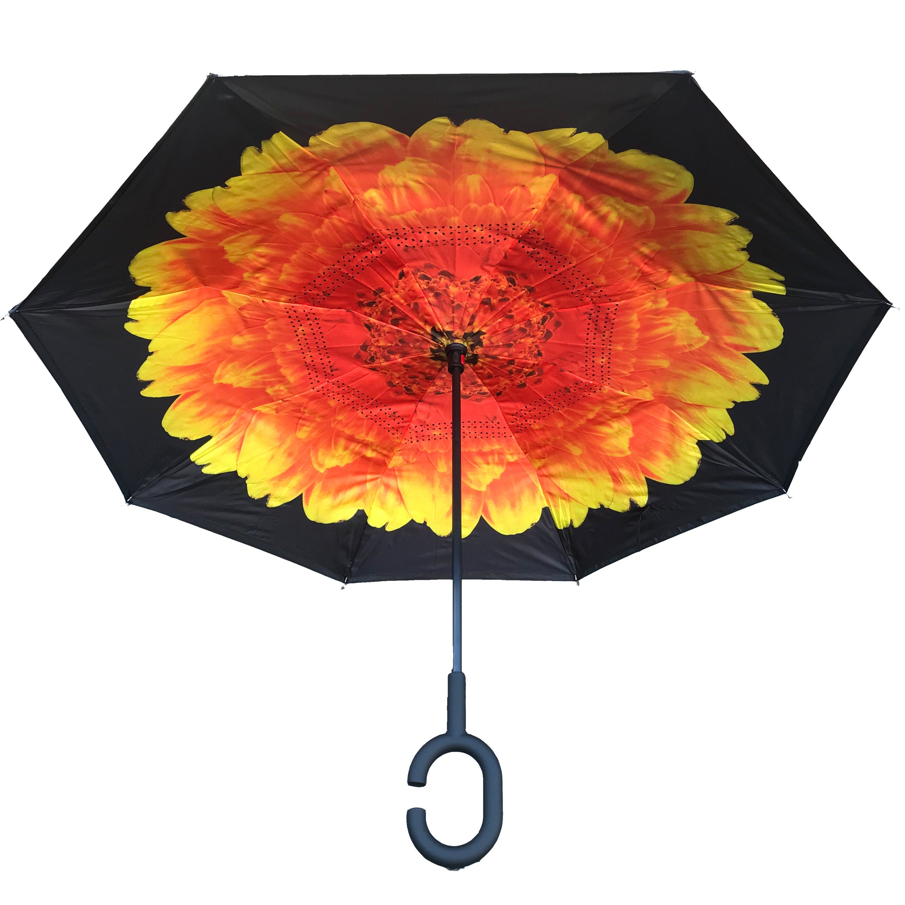 Inverted Umbrella Umbrella Windproof Reverse Umbrella, Umbrellas for Women with UV Protection, Upside Down Umbrella with C-Handle  P7