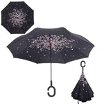 Inverted Umbrella Umbrella Windproof Reverse Umbrella, Umbrellas for Women with UV Protection, Upside Down Umbrella with C-Handle  P19