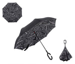 Inverted Umbrella Umbrella Windproof Reverse Umbrella, Umbrellas for Women with UV Protection, Upside Down Umbrella with C-Handle  P38