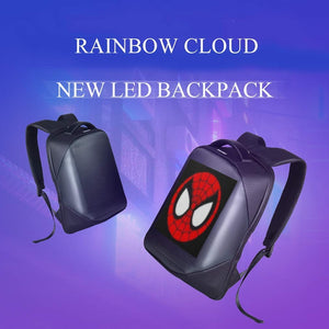 Smart LED Backpack Cool Black Customizable Laptop Backpack Innovative Gift School Bag Dynamic Backpack Outdoor Fashion Advertising bag