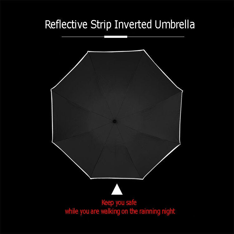 Reverse Umbrella,Inverted C-Handle Umbrella,Windproof Folding Upside Down Safety,Women with UV Protection Umbrella Sky Star