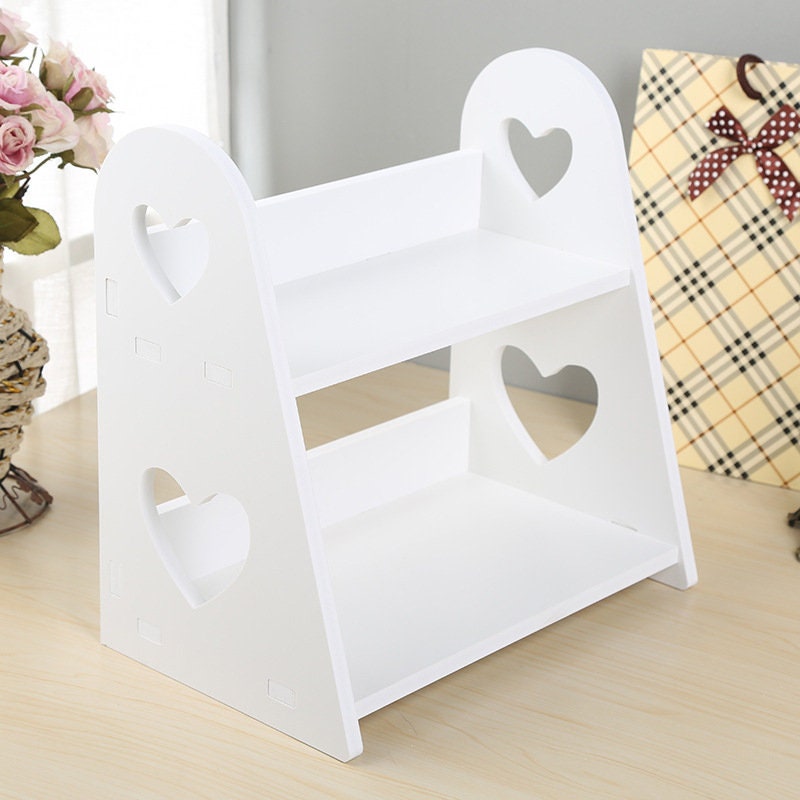 MountainSnow Multi-Function PVC Cosmetic Storage, Storage Box for Neat and Organize Storing of Makeup Tools(Heart)