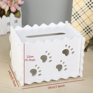 SNOW MountainSnow PVC Tissue Box Cover Rectangle Boutique Box for Bathroom, Bedroom, Living Room with Muti Pattern Options (Footprint)