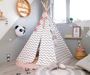 Indian Playhouse Toy Teepee Play Tent for Kid Holiday creative gift for Children Foldable Play Tent Portable Kids Tent