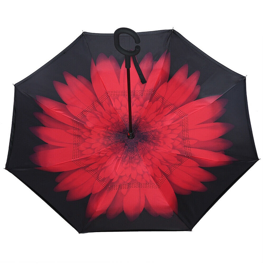 Inverted Umbrella Umbrella Windproof Reverse Umbrella, Umbrellas for Women with UV Protection, Upside Down Umbrella with C-Handle  P4