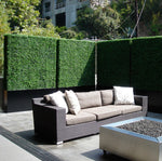MountainSnow Dark Green Artificial Hedge, Faux Greenery Wall, Privacy Hedge Screen, UV Protected Faux Greenery Mats, Suitable for Both Outdoor or Indoor Use